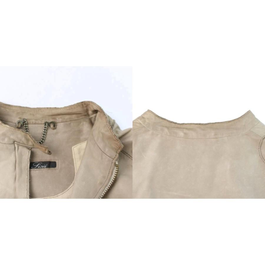 シシ sisii レザージャケット XY ベージュ /AP レディース : ブランド