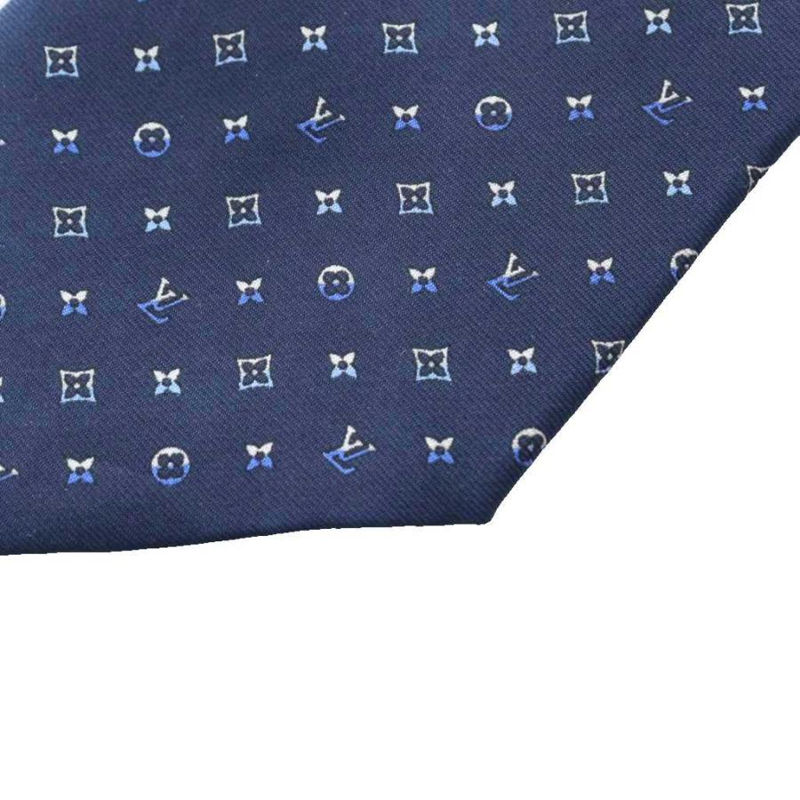 LOUIS VUITTON（ルイ・ヴィトン） モノグラム ネクタイ シルク 紺