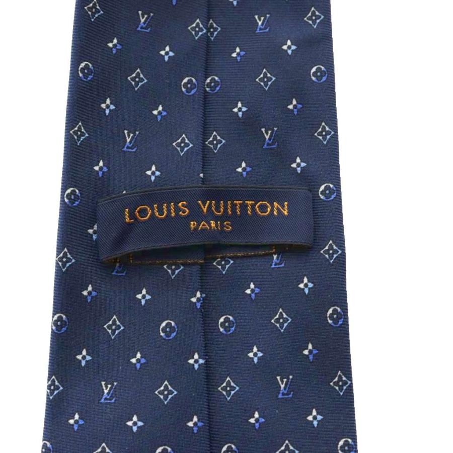 LOUIS VUITTON（ルイ・ヴィトン） モノグラム ネクタイ シルク 紺