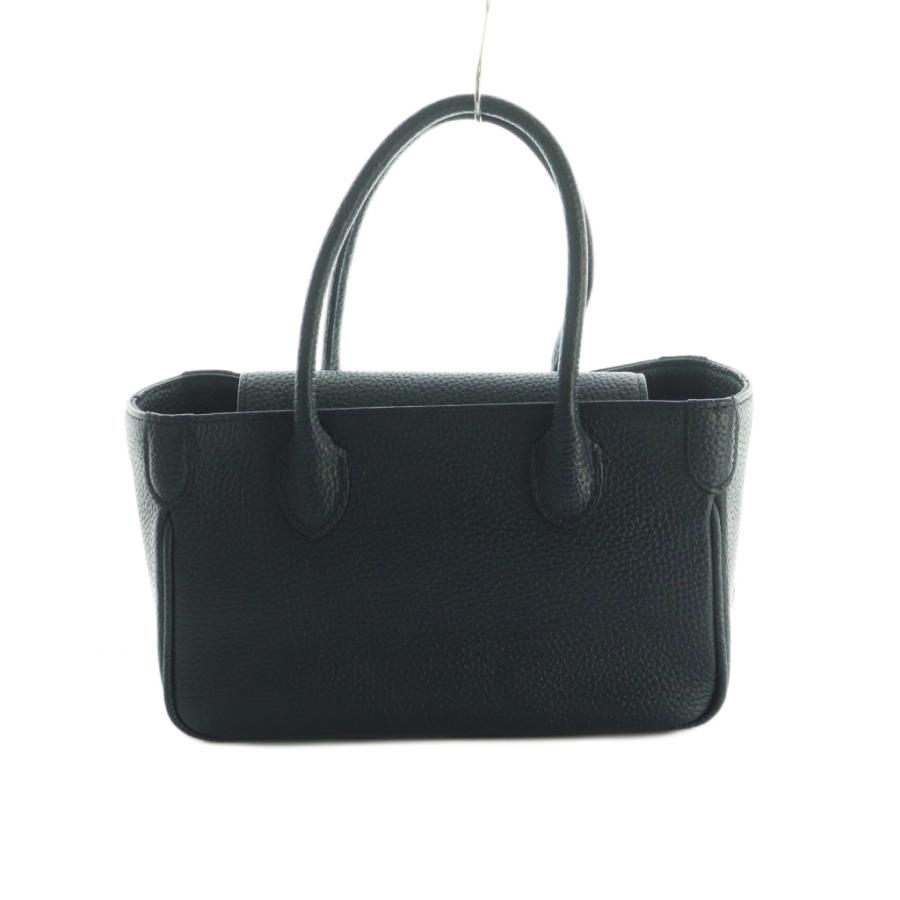 エーディーエムジェイ A.D.M.J. ハンドバッグ レザー シボ加工 濃紺