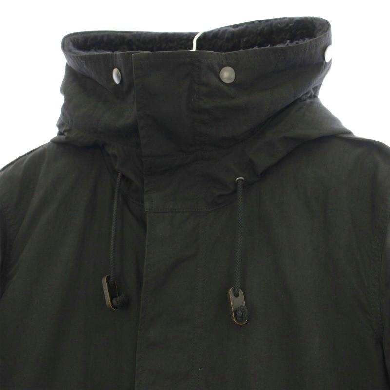 ATTACHMENT アタッチメント モッズコート　ライナー付　ブラック　1 ATTACHMENT（アタッチメント） モッズコート 裏ボアライナー付