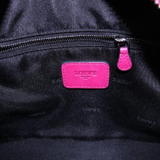 LOEWE（ロエベ） ハンドバッグ ナイロン レザー 南京錠 鍵 カギ ピンク