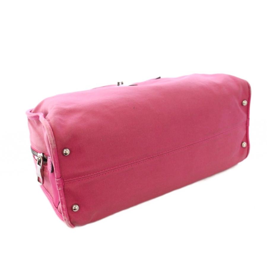 LOEWE（ロエベ） ハンドバッグ ナイロン レザー 南京錠 鍵 カギ ピンク