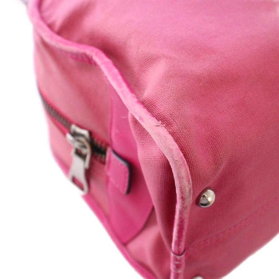 LOEWE（ロエベ） ハンドバッグ ナイロン レザー 南京錠 鍵 カギ ピンク