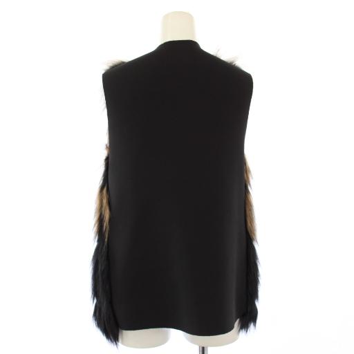 リナシメント RINASCIMENTO ベスト ジレ ファー XS ブラック グレー