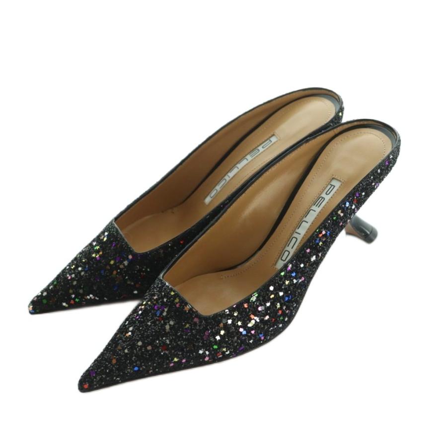 未使用品 ペリーコ PELLICO パンプス ポインテッドトゥ グリッター