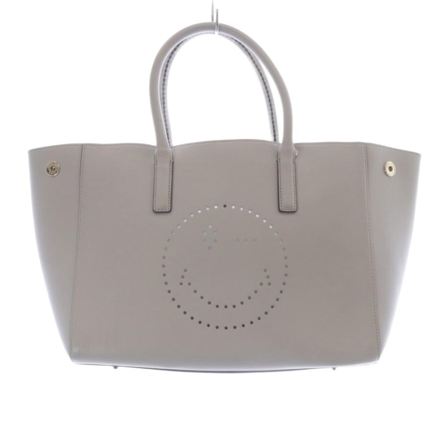 ☆美品☆ANYA HINDMARCH☆ スマイリーウィンク。ライトグレー。 ☆美品☆ANYA HINDMARCH☆ スマイリーウィンク。ライトグレー。 ANYA