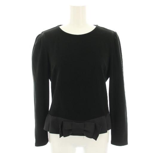 エムズグレイシー M'S GRACY カットソー ブラウス 長袖 ベロア リボン