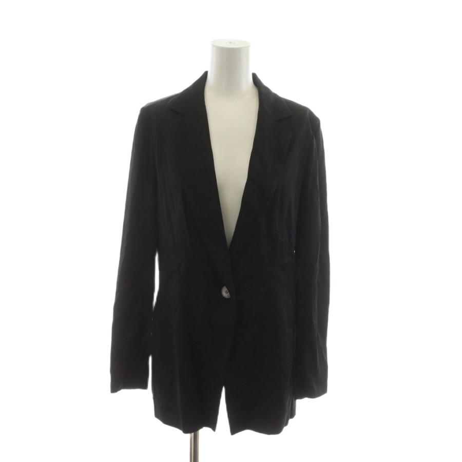 レリアン Leilian テーラードジャケット ブレザー 7 黒 ブラック /RR