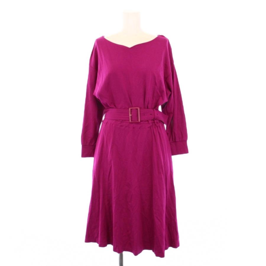 ブルーレーベルクレストブリッジ フレアワンピース ミモレ ロング 長袖