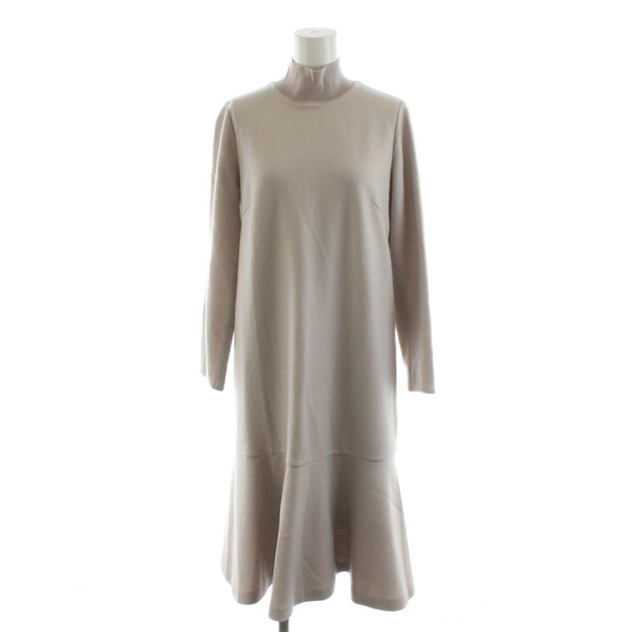 アナイ ANAYI 23AW ウールジャージーヘムフレアワンピース ミモレ