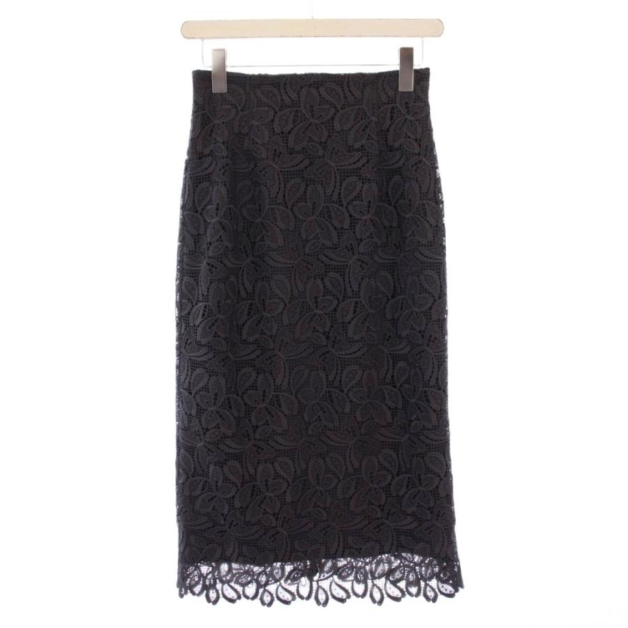 アナイ ANAYI パピヨンケミカルレースタイトスカート ミモレ ロング