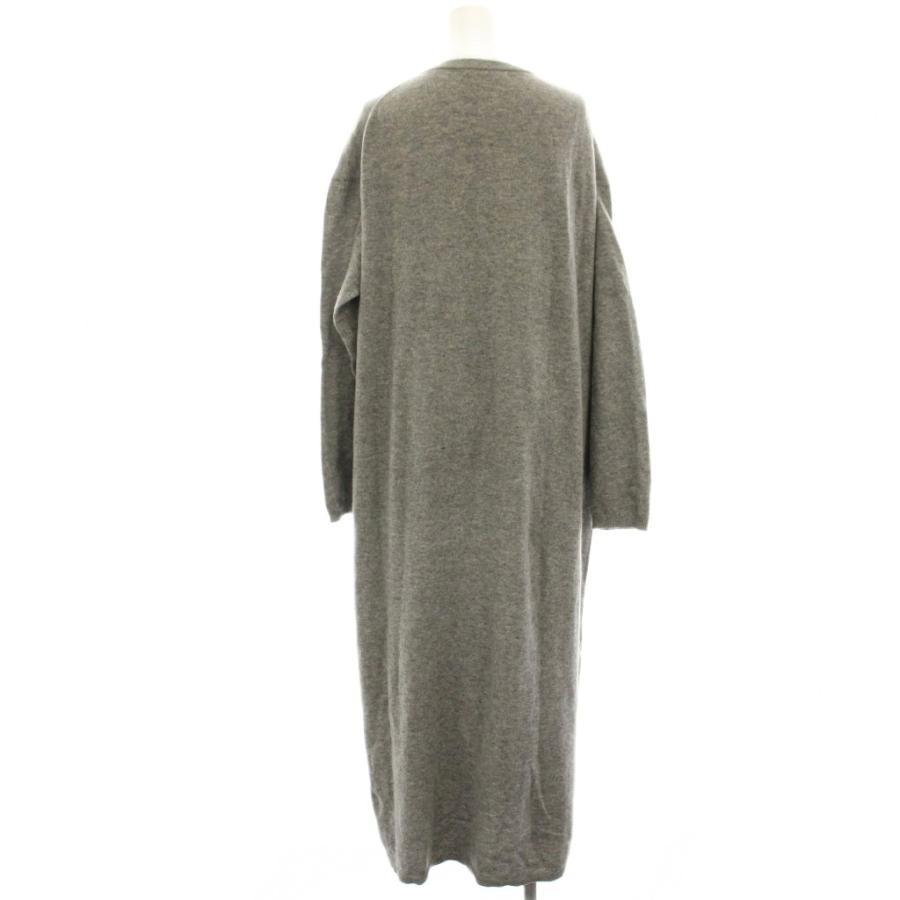 ZARA（ザラ） ニットワンピース マキシ ロング 長袖 ウール混 M グレー