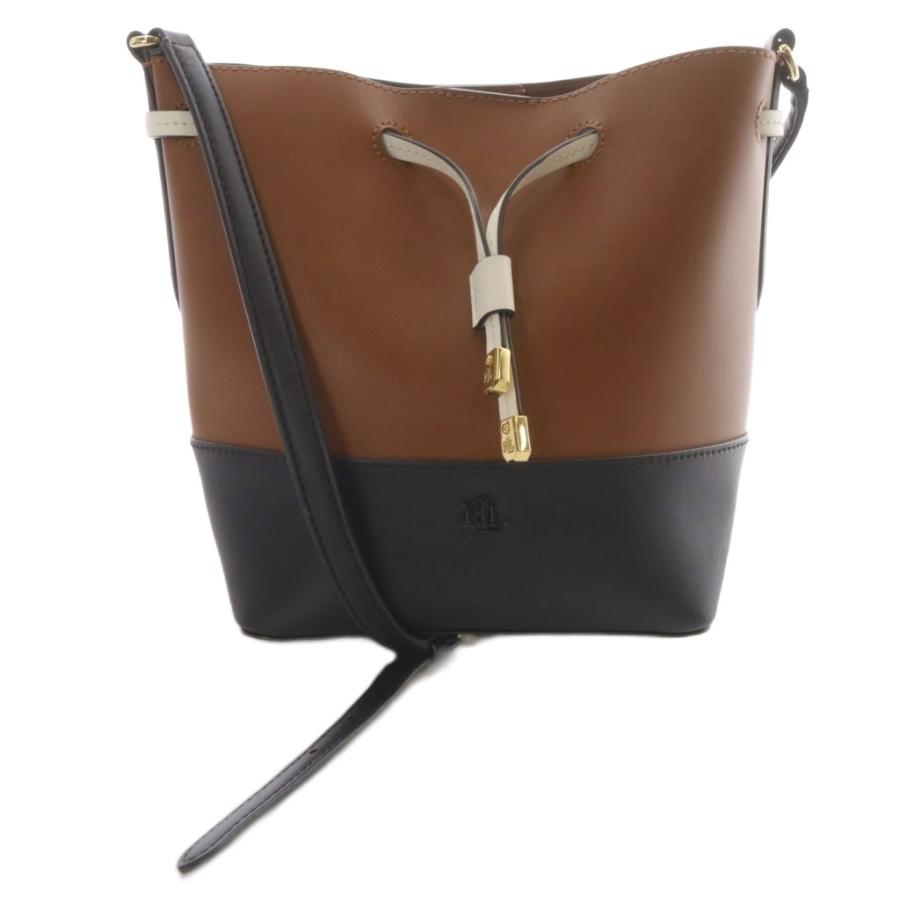 ローレンラルフローレン LAUREN RALPH ショルダーバッグ レザー 黒