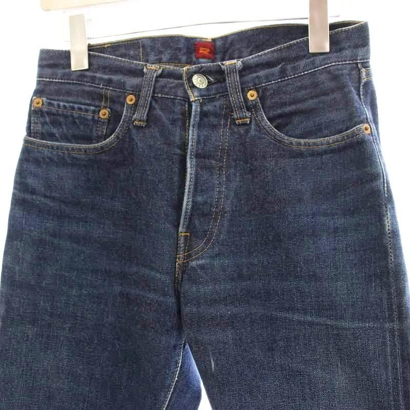 Resolte 710 デニムパンツ　濃紺　W34 赤耳　ドーナツボタン　美品 リゾルト RESOLUTE 710 デニムパンツ 赤耳 ジーンズ ボタンフライ 28