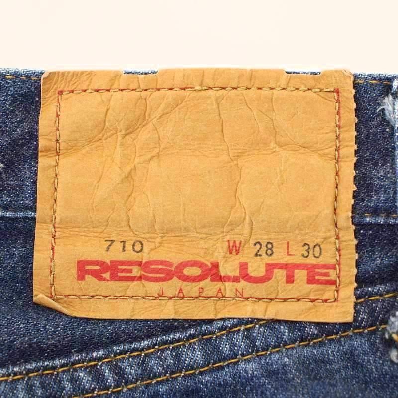 リゾルト RESOLUTE 710 デニムパンツ 赤耳 ジーンズ ボタンフライ 28