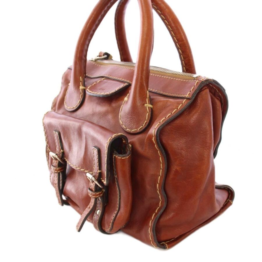 クロエ　Chloe エナメル　レザー　ベイ　ハンドバック Chloe クロエ ハンドバッグ ベイ ブラック エナメル風 - メルカリ