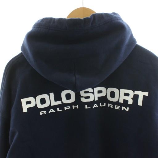 ポロスポーツ POLO SPORT パーカー プルオーバー ロゴ M 紺 ネイビー