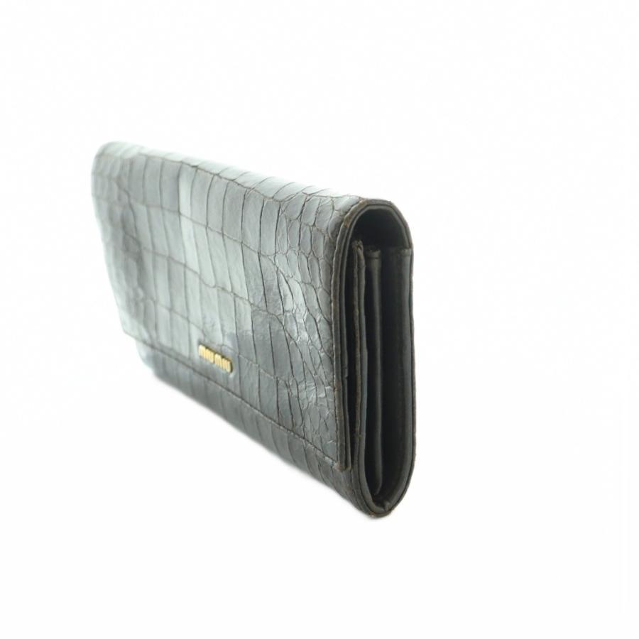 【付属品あり】miumiu ミュウミュウ クロコ 財布 ブラウン レザー 美品 miumiu ミュウミュウ 長財布 クロコ ブラウン - メルカリ