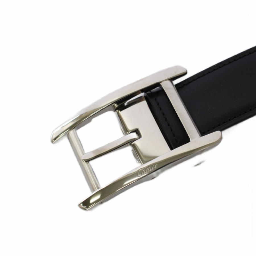 【新品　未使用】Cartier レザーベルト ブラック Cartier（カルティエ） タンク レザーベルト 革ベルト ブラック