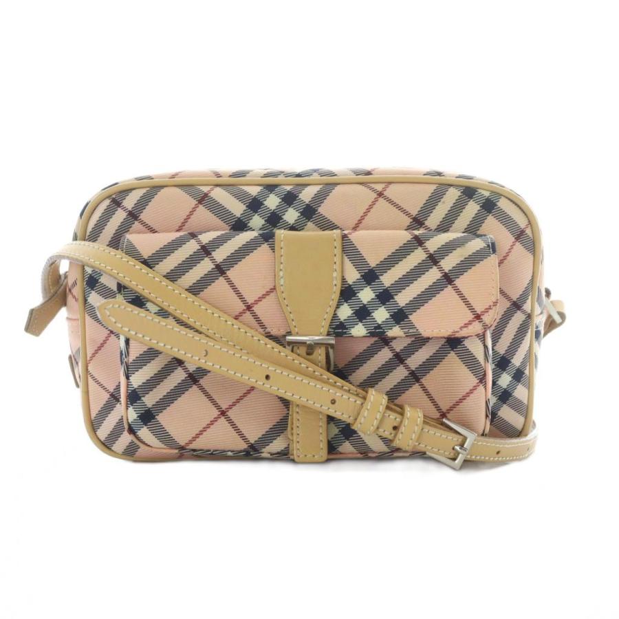 バーバリー ノバチェック ショルダーバッグ シンプル ナイロン 牛革 BURBERRY（バーバリー） ハンドバッグ ノバチェック ナイロン×レザー