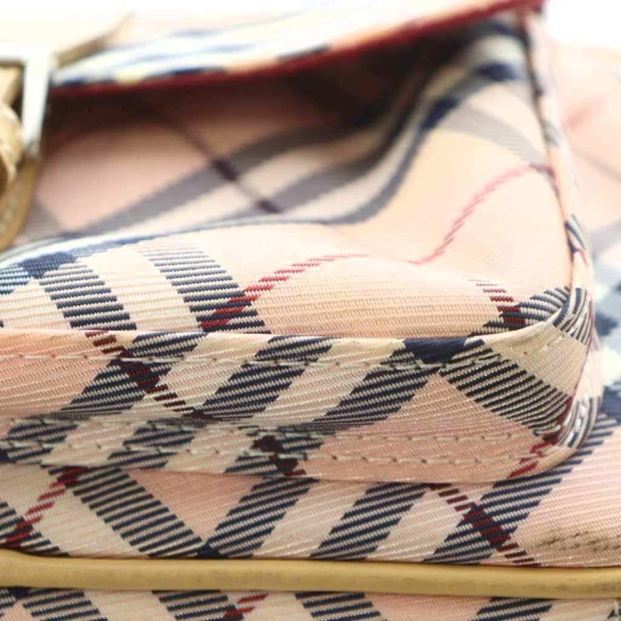 バーバリー ノバチェック ショルダーバッグ シンプル ナイロン 牛革 BURBERRY（バーバリー） ハンドバッグ ノバチェック ナイロン×レザー