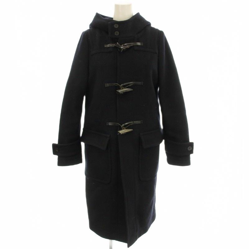 ハイク HYKE ダッフルコート ウール ロング 1 ネイビー 紺 /☆G