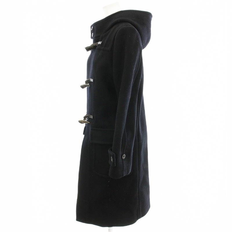 ハイク HYKE ダッフルコート ウール ロング 1 ネイビー 紺 /☆G