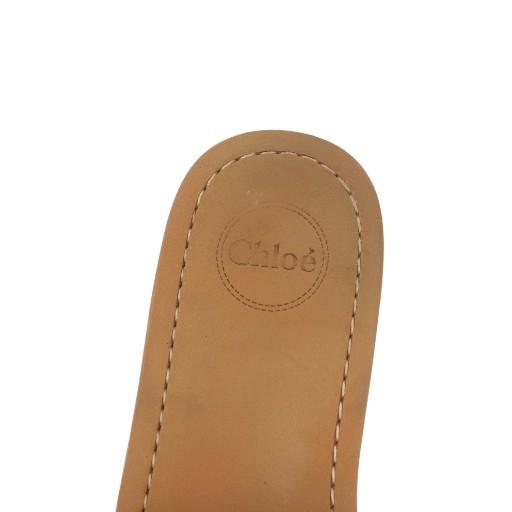 新品未使用 Chloe ロゴサンダル Chloe（クロエ） サンダル レディース ブラック 22U188Z3 001 WOODY