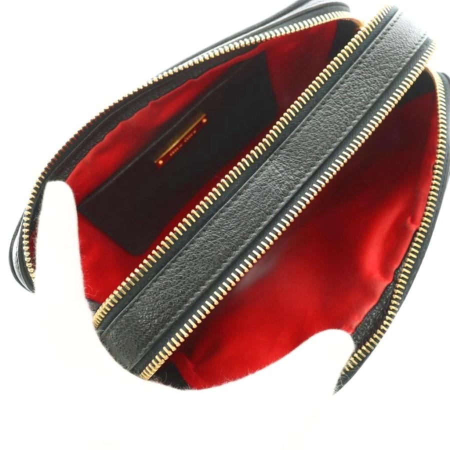 miu miu（ミュウミュウ） ショルダーバッグ レザー 赤 レッド 黒