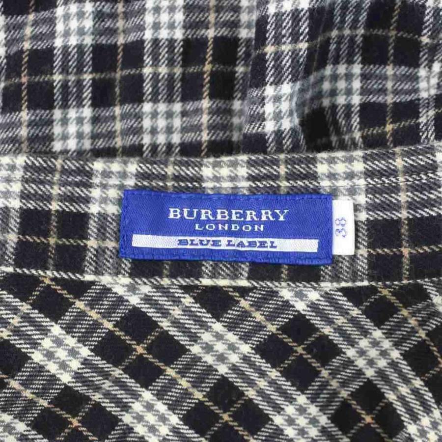 超希少　バーバリーブルーレーベル ノバチェック ホルタートップス 38 美品 BURBERRY BLUE LABEL（バーバリーブルーレーベル） シャツ 38 紺