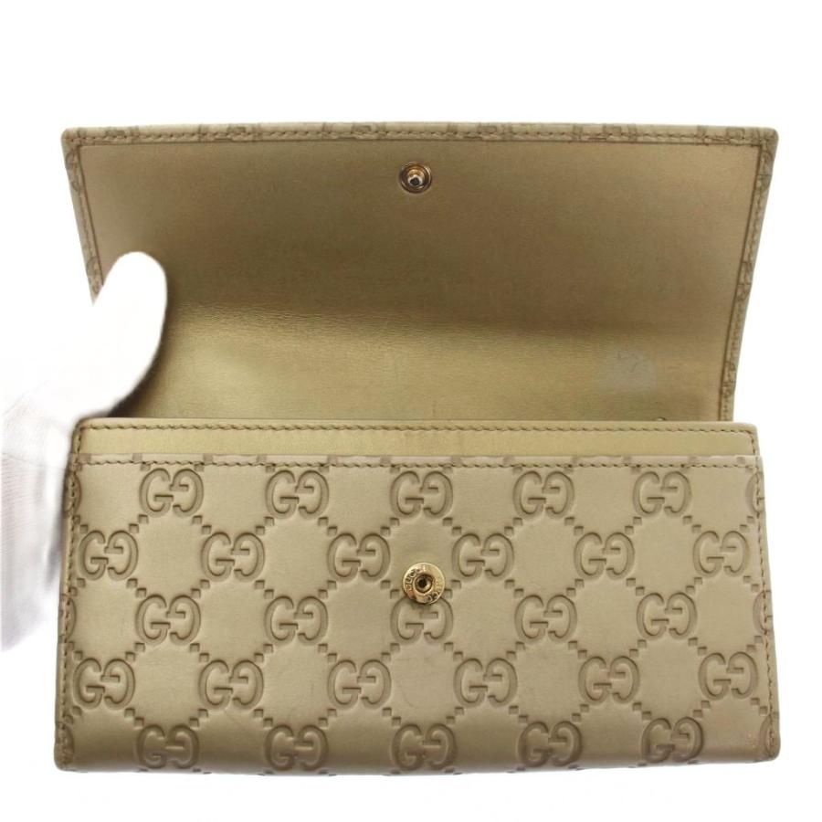 GUCCI（グッチ） ラブリーシマレザー GGパターン ハート 長財布 二