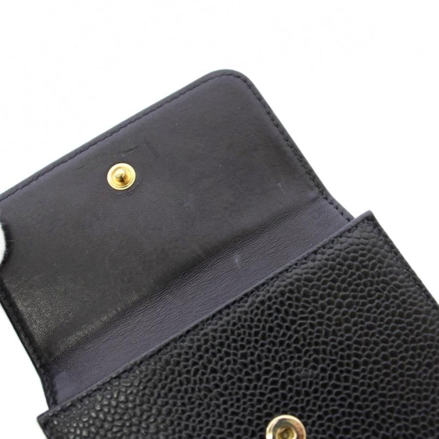 CHANEL（シャネル） 三つ折り財布 ココマーク キャビアスキン 黒 7番台
