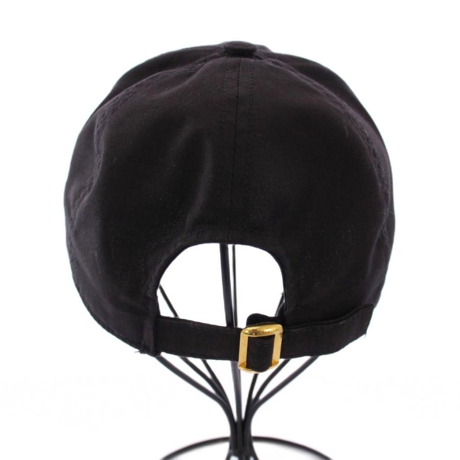 CELINE（セリーヌ） キャップ 帽子 ロゴ 刺繍 バイカラー M 黒