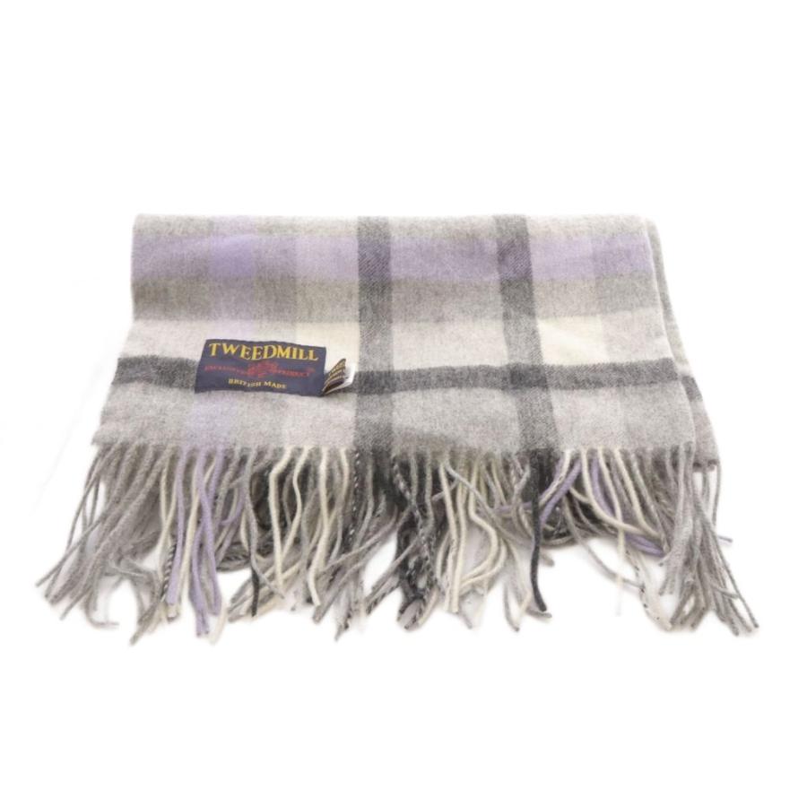 ツイードミル TWEEDMILL ストール チェック柄 グレー /SR レディース