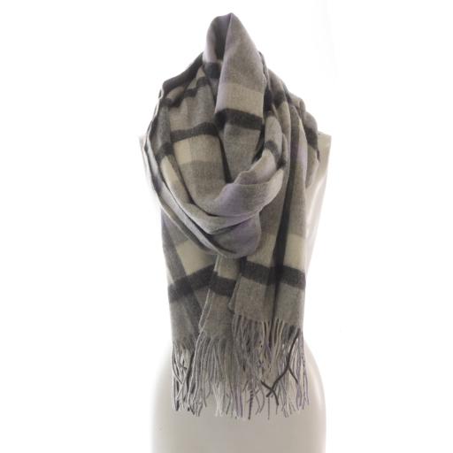 ツイードミル TWEEDMILL ストール チェック柄 グレー /SR レディース