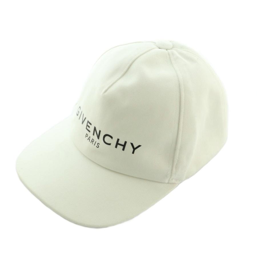 ジバンシィ GIVENCHY キャップ 帽子 ロゴプリント 56 白 ホワイト