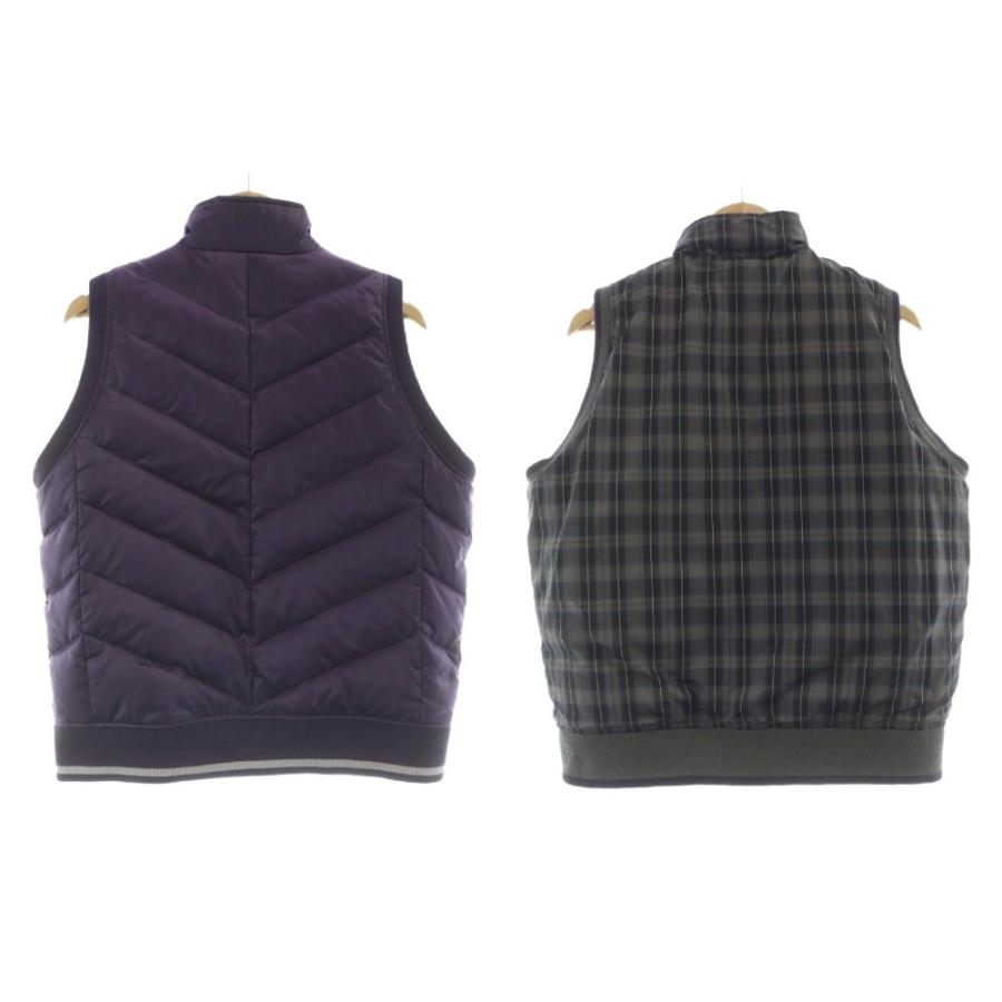 ロサーセン ROSASEN ダウンベスト リバーシブル チェック柄 LL 紫