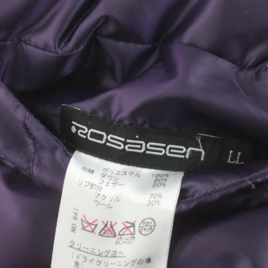 ロサーセン ROSASEN ダウンベスト リバーシブル チェック柄 LL 紫