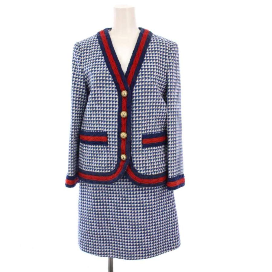 GUCCI（グッチ） スーツ ノーカラージャケット タイトスカート 千鳥格