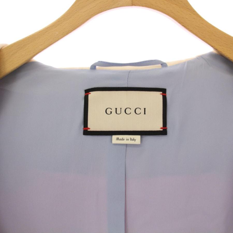 GUCCI（グッチ） フリルトリム クロップドジャケット GGパールボタン