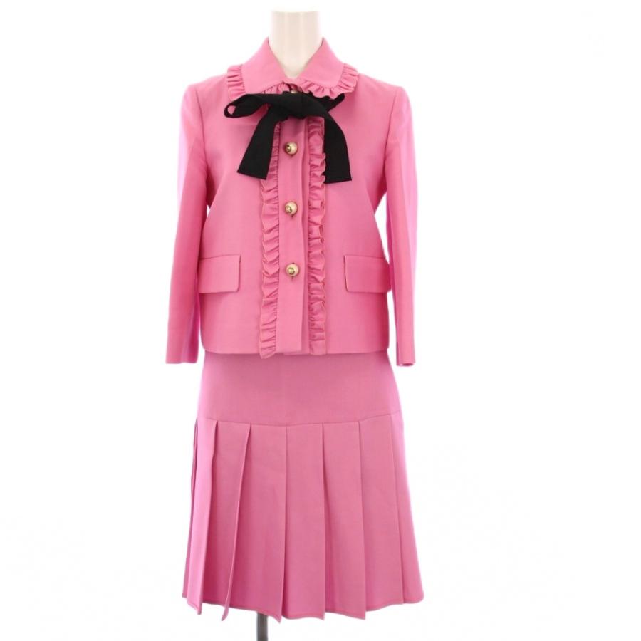 GUCCI（グッチ） スーツ ステンカラージャケット プリーツスカート