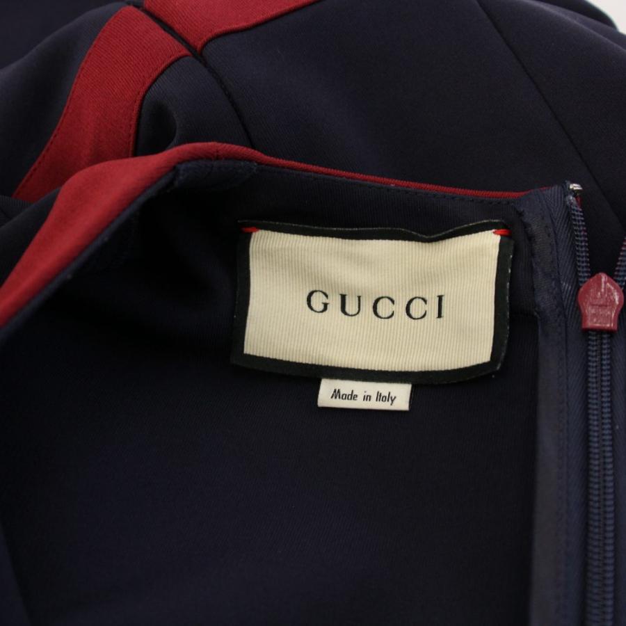 GUCCI（グッチ） ワンピース ひざ丈 半袖 ホーシューバックル S 紺