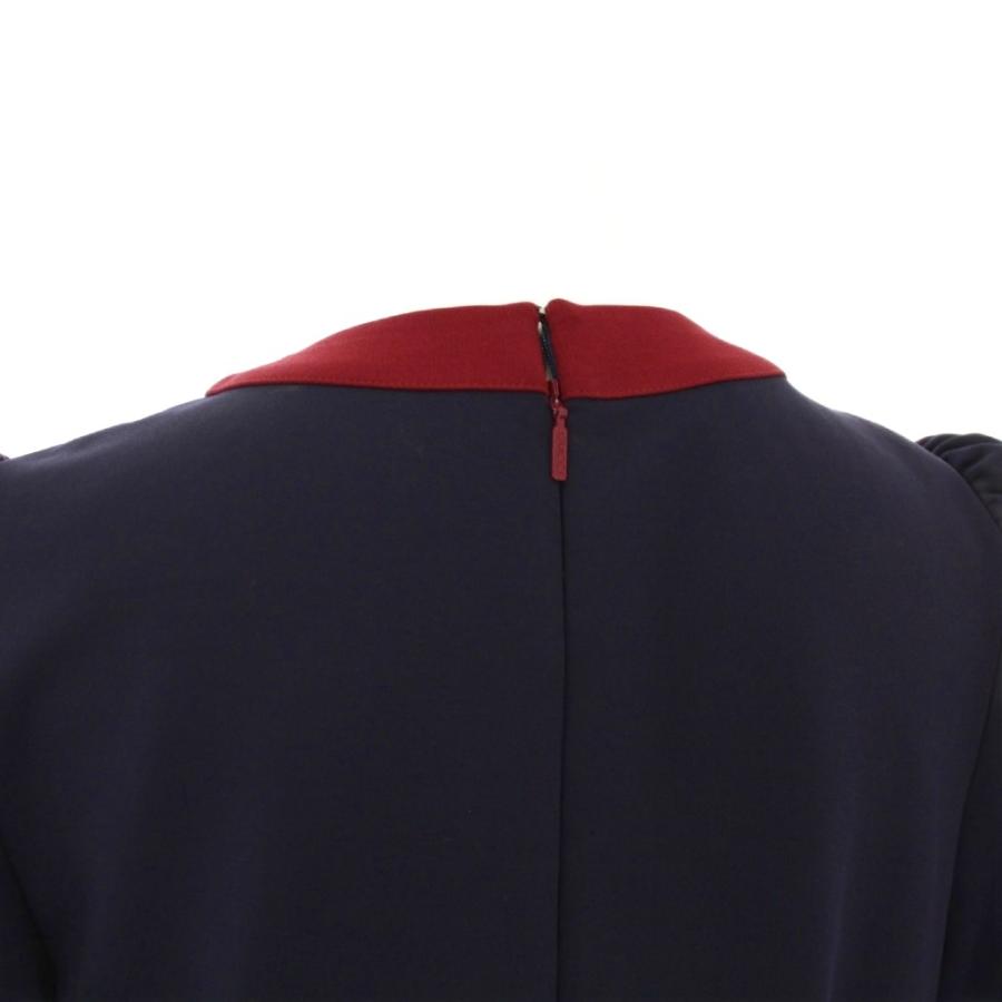 GUCCI（グッチ） ワンピース ひざ丈 半袖 ホーシューバックル S 紺