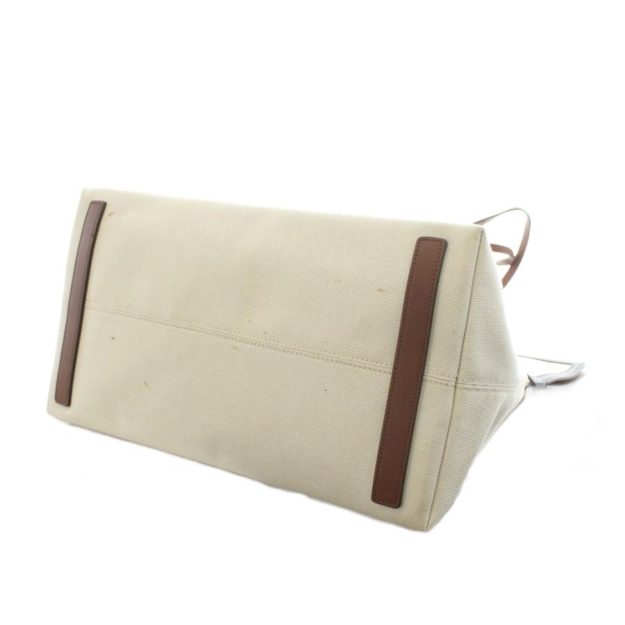 バーバリー BURBERRY ハンドバッグ ショルダーバッグ トートバッグ ロゴ キャンバス レザー アイボリー 黒 ブラック 茶 ブラウン /AN3_4