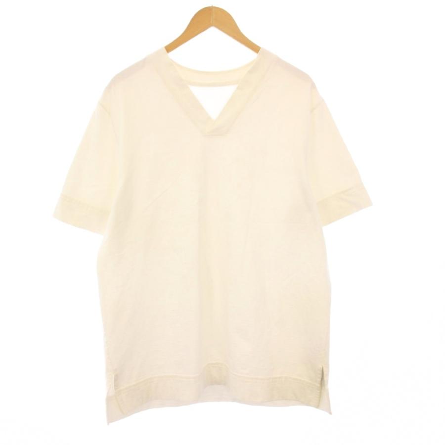 ジルサンダー JIL SANDER Tシャツ カットソー 半袖 Vネック S 白