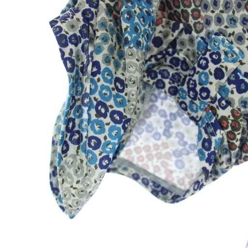 レリアン Leilian ブラウス チュニック 長袖 花柄 13 青 WL-013-33AI