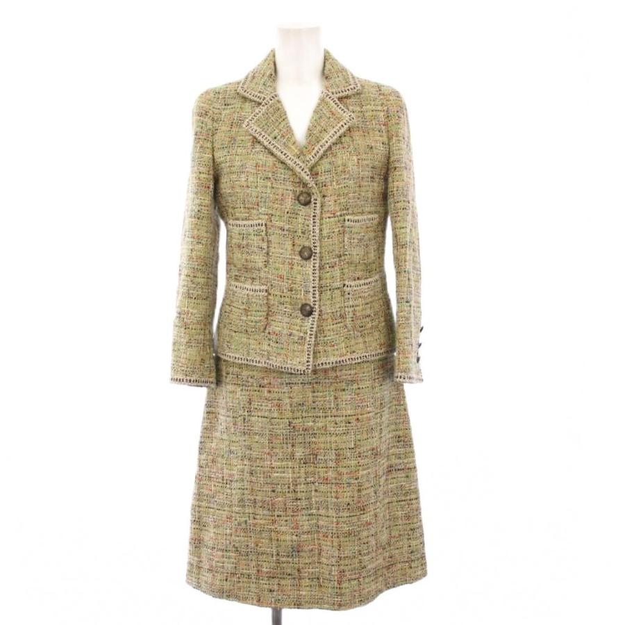 ETRO 多色 ツイード テーラードジャケット 新品未使用♡ ETRO（エトロ） ツイードスーツ テーラードジャケット ひざ丈スカート