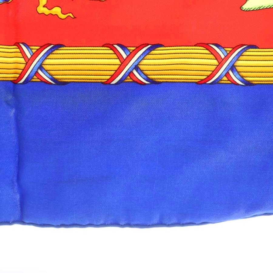 Hermès シルクスカーフ 赤と青 HERMES（エルメス） HERMES Liberte Egalite Fraternite Republique