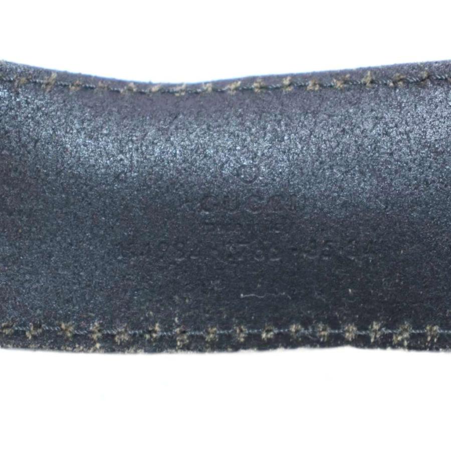 GUCCI（グッチ） インターロッキングG ベルト レザー ロゴ 黒 ブラック